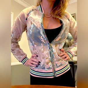 Anna Sui see through bomber jacket